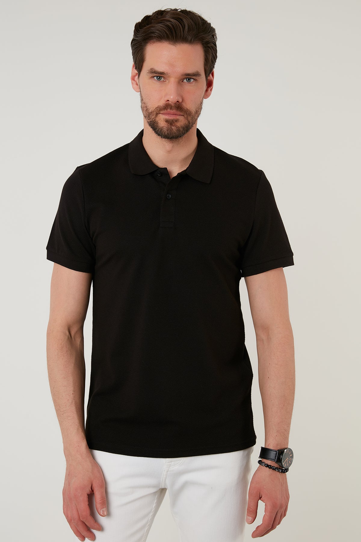 Buratti Regular Fit Pamuklu Düğmeli Erkek Polo Yaka T Shirt 5902326 SİYAH