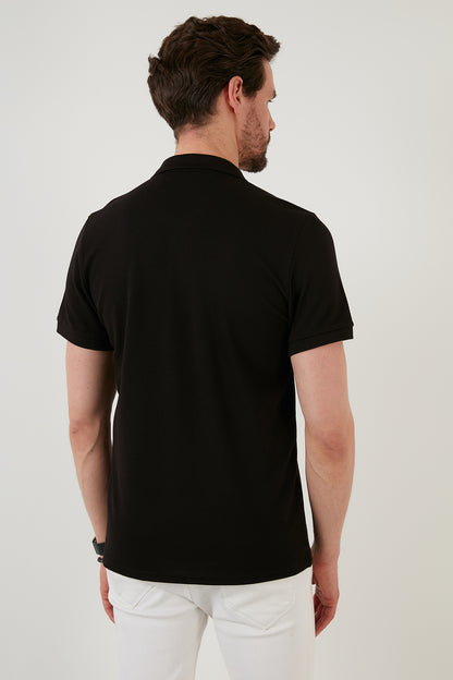 Buratti Regular Fit Pamuklu Düğmeli Erkek Polo Yaka T Shirt 5902326 SİYAH