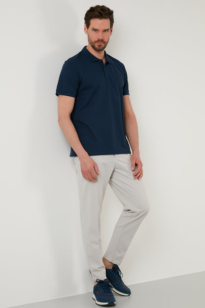 Buratti Regular Fit Pamuklu Düğmeli Erkek Polo Yaka T Shirt 5902326 İNDİGO