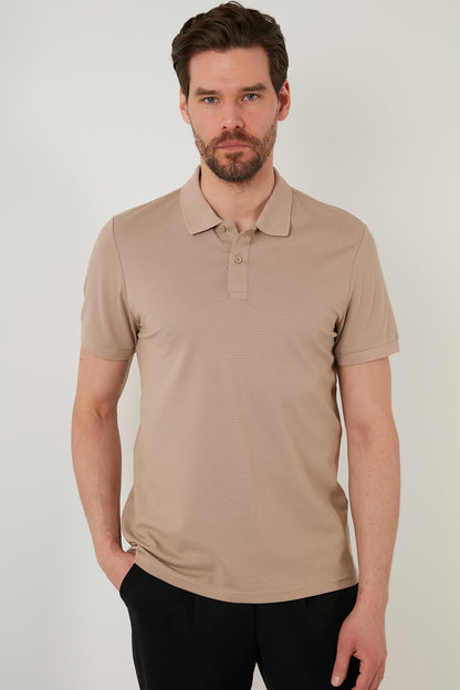 Buratti Regular Fit Pamuklu Düğmeli Erkek Polo Yaka T Shirt 5902326 VİZON