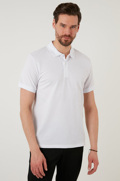 Buratti Regular Fit Pamuklu Düğmeli Erkek Polo Yaka T Shirt 5902326 BEYAZ