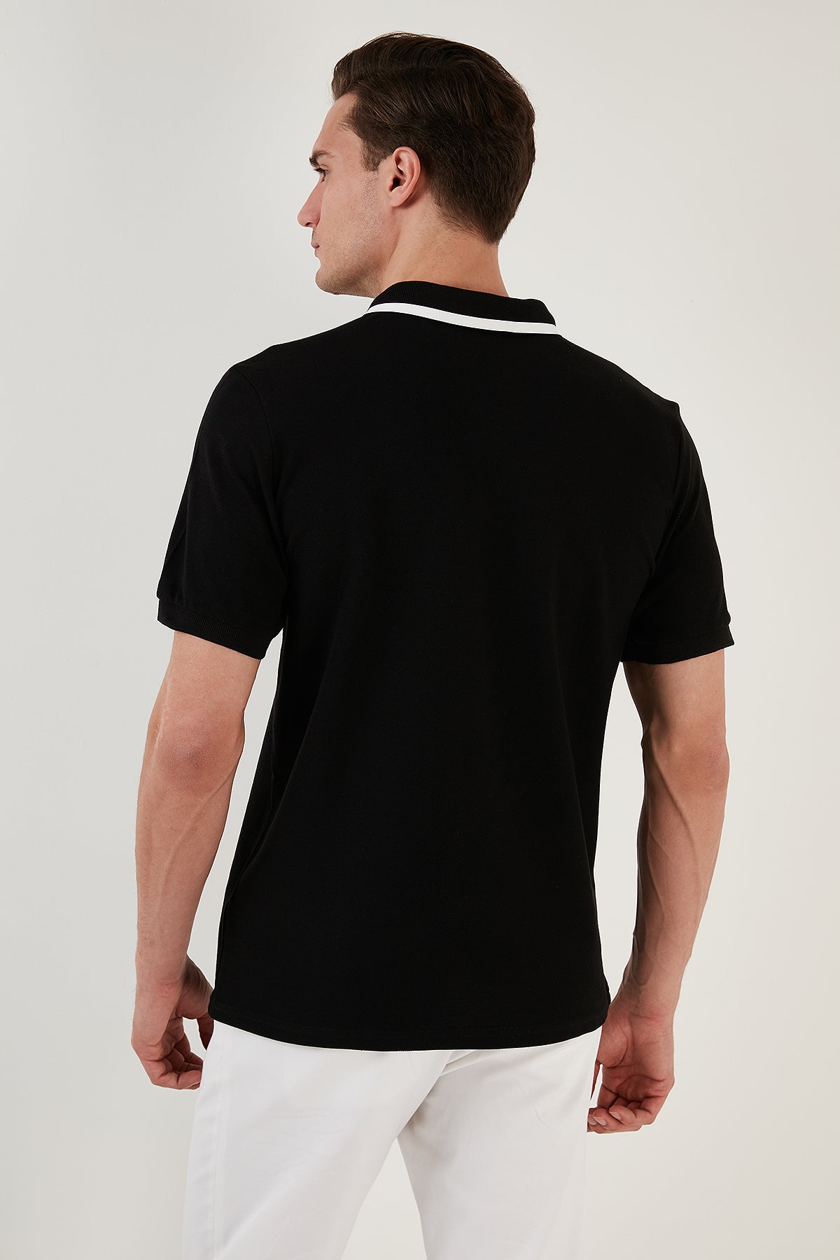 Buratti % 100 Pamuk Regular Fit Düğmeli Erkek Polo Yaka T Shirt 59023861 SİYAH