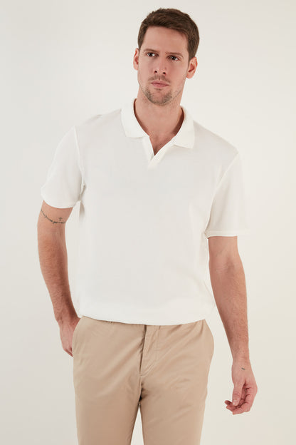 Buratti Pamuklu Regular Fit Erkek Polo Yaka T Shirt 5902645 EKRU