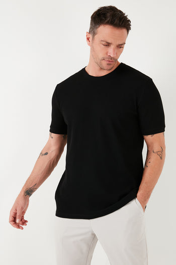 Buratti Pamuklu Bisiklet Yaka Regular Fit Basic Erkek T Shirt 5902759 SİYAH