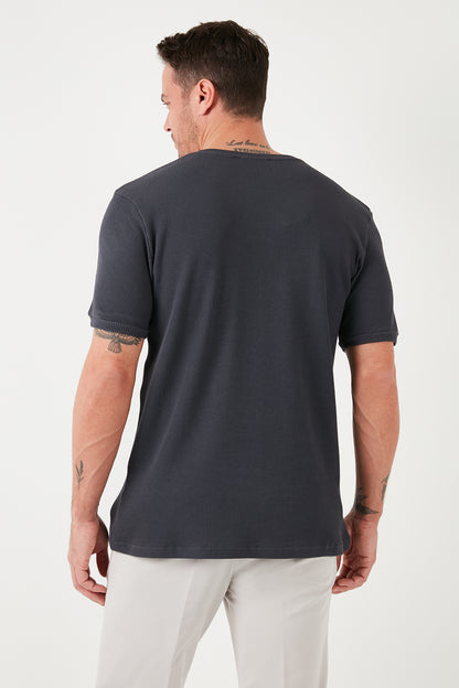 Buratti Pamuklu Bisiklet Yaka Regular Fit Basic Erkek T Shirt 5902759 ANTRASİT