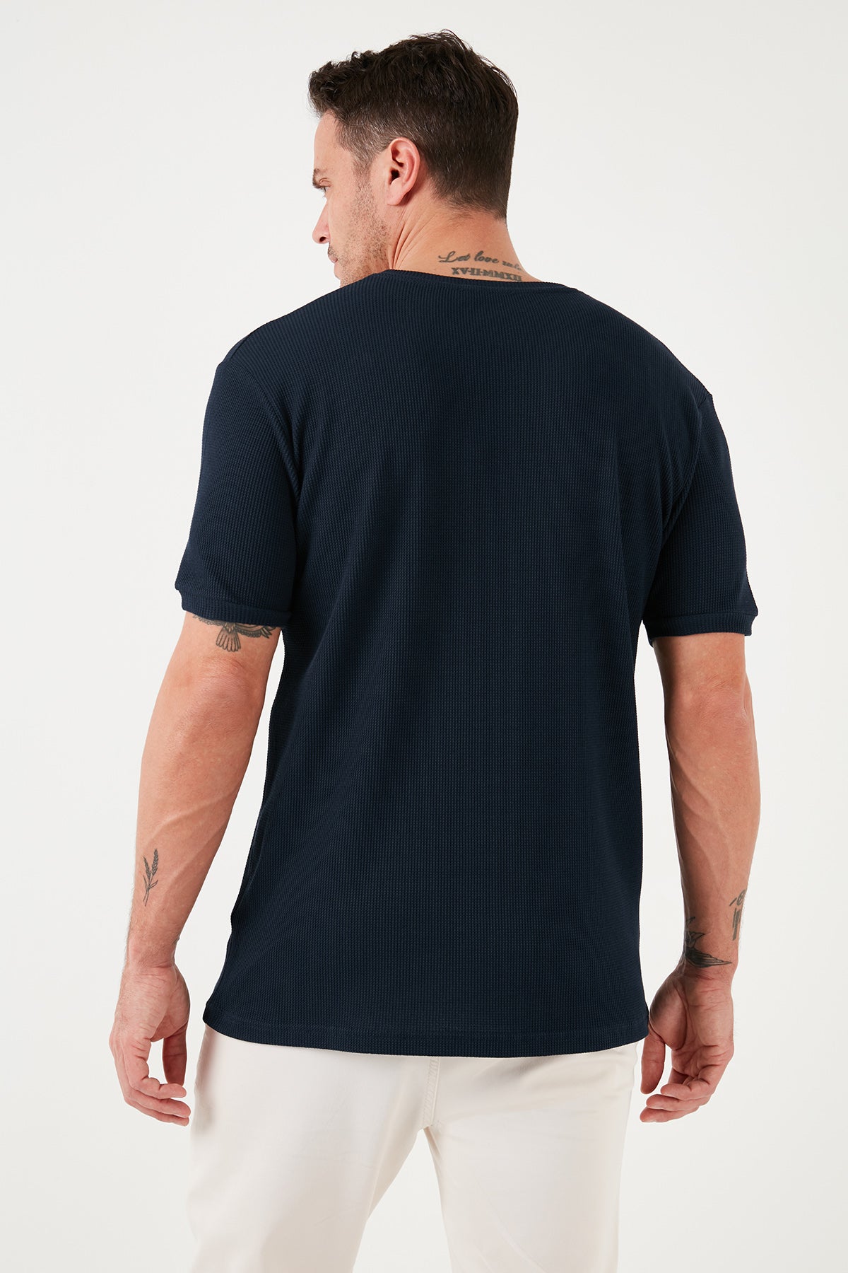 Buratti Pamuklu Bisiklet Yaka Regular Fit Basic Erkek T Shirt 5902759 İNDİGO