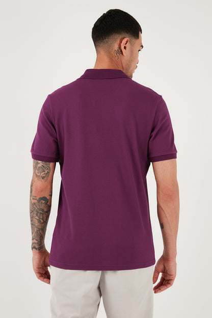 Buratti Pamuklu Regular Fit Fermuarlı Erkek Polo Yaka T Shirt 5902915 MÜRDÜM