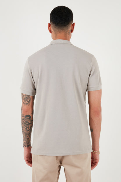 Buratti Pamuklu Regular Fit Fermuarlı Erkek Polo Yaka T Shirt 5902915 GRİ