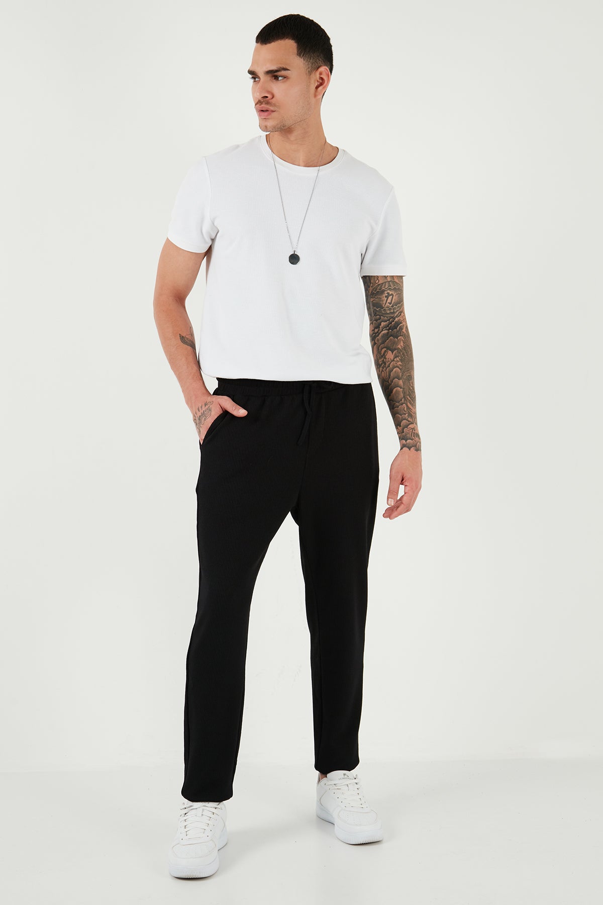 Buratti Streç Standart Fit Cepli Jogger Erkek Eşofman Altı 5908032 SİYAH