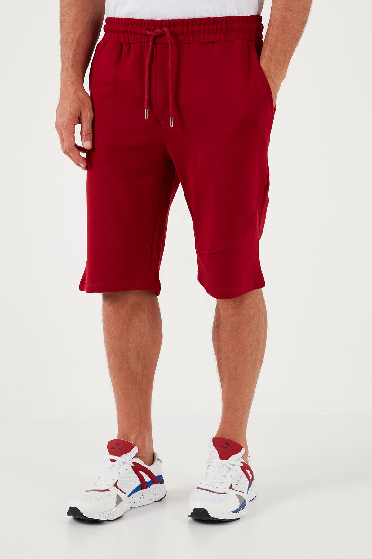 Buratti Belden Bağlamalı Pamuklu Cepli Regular Fit Erkek Short 5908041 BORDO