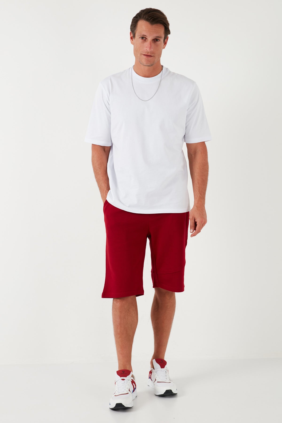 Buratti Belden Bağlamalı Pamuklu Cepli Regular Fit Erkek Short 5908041 BORDO