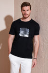 Buratti Pamuklu Slim Fit Bisiklet Yaka Erkek T Shirt 646R8010 SİYAH