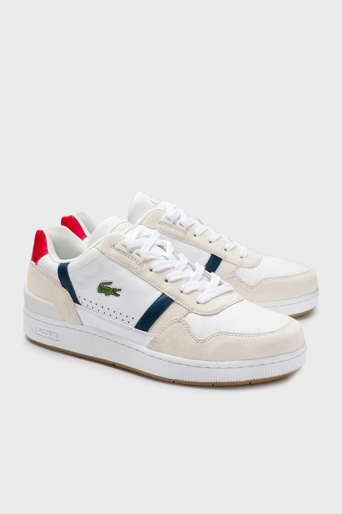 Lacoste Süet Sneaker Erkek Ayakkabı 740SMA0048 407 BEYAZ-LACİVERT