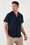 Buratti Keten Görünümlü Kısa Kollu Apaş Yaka Regular Fit Erkek Gömlek CF23S116775 LACİVERT