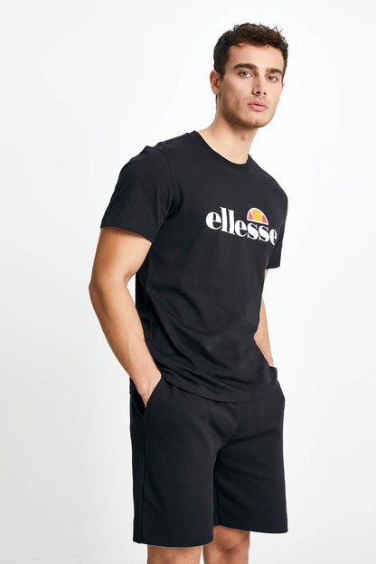 Ellesse Logolu Bisiklet Yaka % 100 Pamuk Erkek T Shirt CM012-1-BK SİYAH