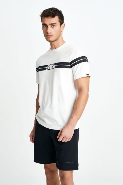 Ellesse % 100 Pamuk Bisiklet Yaka Regular Fit Erkek T Shirt EM176-OF BEYAZ