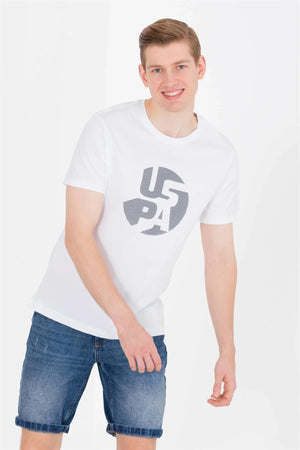 U.S. Polo Bisiklet Yaka % 100 Pamuk Regular Fit Erkek T Shirt G081GL0111573245 BEYAZ