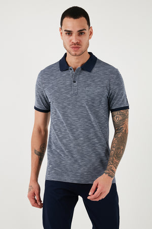 U.S. Polo Pamuk Karışımlı Slim Fit Erkek Polo Yaka T Shirt G081GL0111792137 LACİVERT