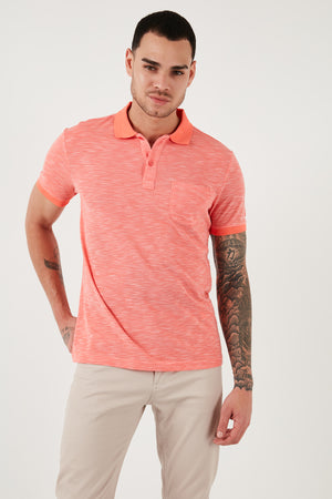 U.S. Polo Pamuk Karışımlı Slim Fit Erkek Polo Yaka T Shirt G081GL0111792137 NAR ÇİÇEĞİ