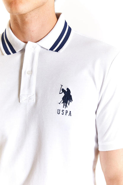 U.S. Polo Pamuklu Slim Fit Erkek Polo Yaka T Shirt G081GL0111792252 BEYAZ