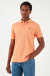 U.S. Polo Pamuklu Slim Fit Erkek Polo Yaka T Shirt G081GL0111792406 KİREMİT