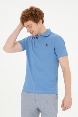 U.S. Polo Pamuklu Slim Fit Erkek Polo Yaka T Shirt G081GL0111792406 Koyu Mavi