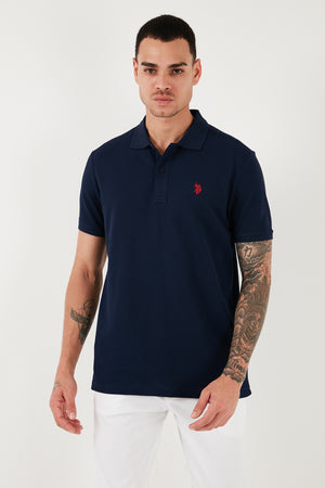 U.S. Polo Pamuklu Slim Fit Erkek Polo Yaka T Shirt G081GL0111792406 LACİVERT