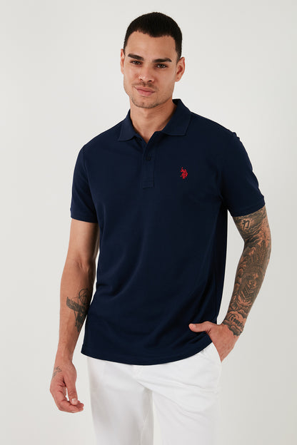 U.S. Polo Pamuklu Slim Fit Erkek Polo Yaka T Shirt G081GL0111792406 LACİVERT