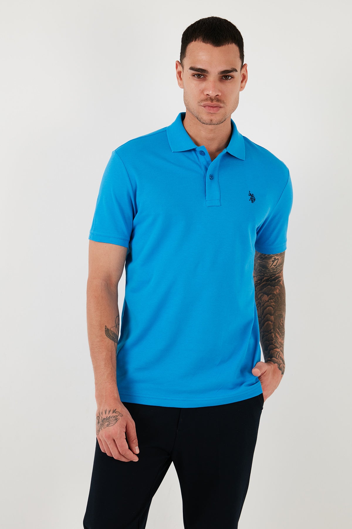 U.S. Polo Pamuklu Slim Fit Erkek Polo Yaka T Shirt G081GL0111792406 SAKS