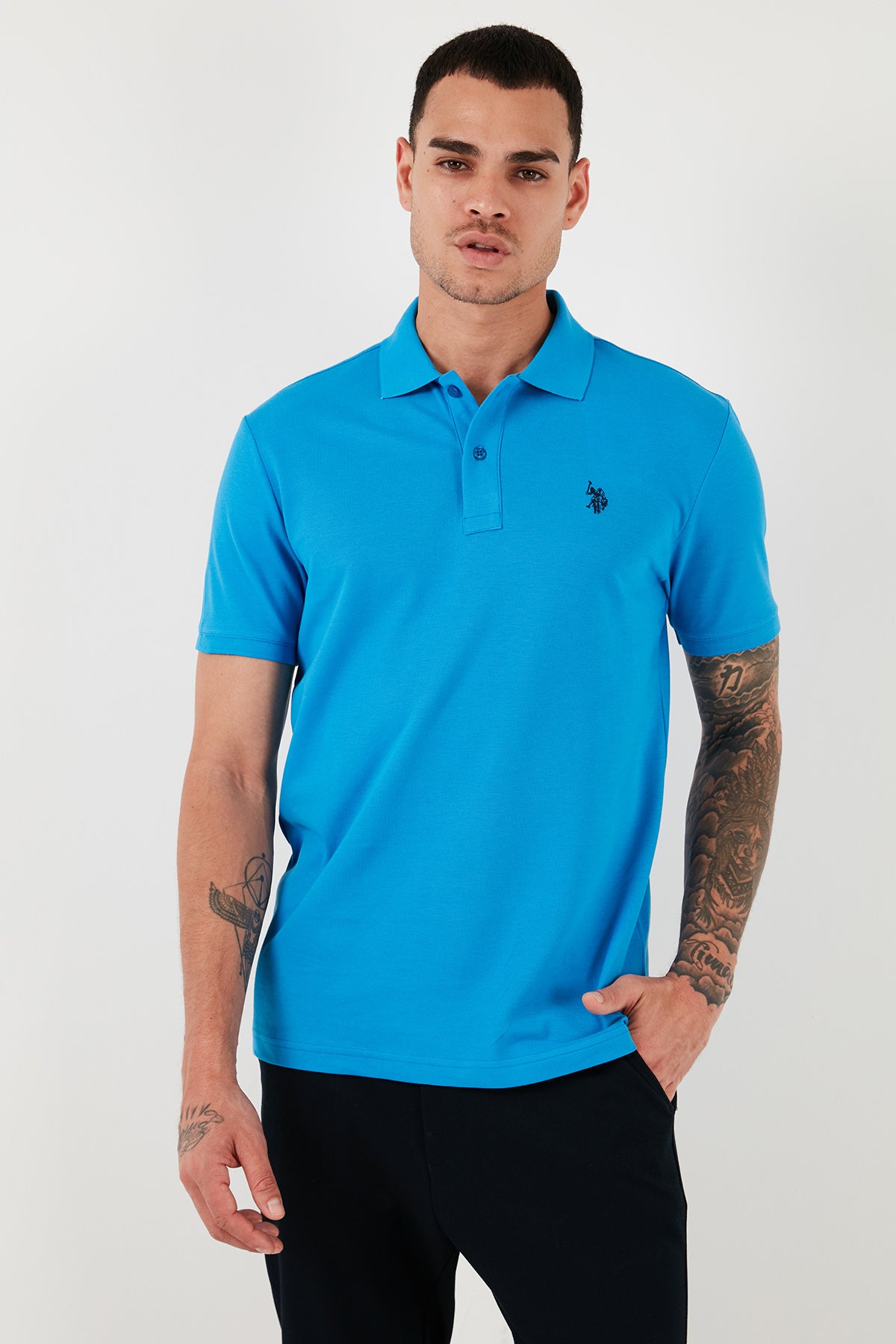 U.S. Polo Pamuklu Slim Fit Erkek Polo Yaka T Shirt G081GL0111792406 SAKS