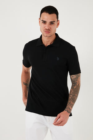 U.S. Polo Pamuklu Slim Fit Erkek Polo Yaka T Shirt G081GL0111792406 SİYAH