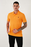 U.S. Polo Pamuklu Slim Fit Erkek Polo Yaka T Shirt G081GL0111792406 TURUNCU