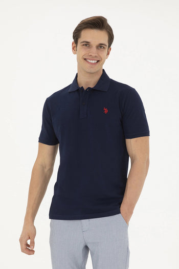 U.S. Polo Pamuklu Slim Fit Erkek Polo Yaka T Shirt G081GL0111792406 KOYU LACİVERT