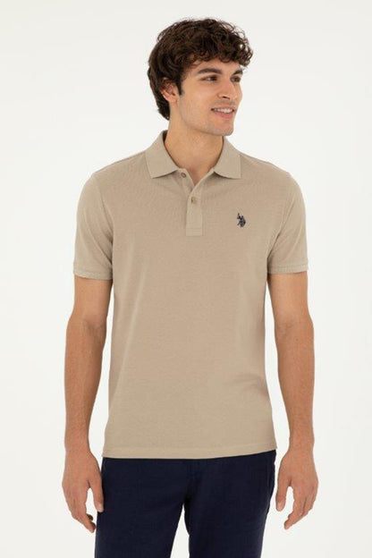 U.S. Polo Pamuklu Slim Fit Erkek Polo Yaka T Shirt G081GL0111792406 Açık Haki