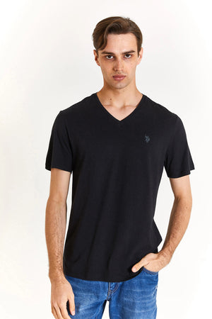 U.S. Polo Pamuklu Regular Fit V Yaka Erkek T Shirt G081GL0111795389 SİYAH