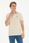 U.S. Polo % 100 Pamuk Logolu Regular Fit Erkek Polo Yaka T Shirt G081SZ0111573666 Camel