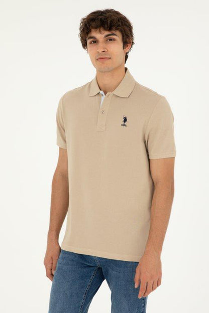 U.S. Polo Logolu % 100 Pamuk Regular Fit Polo Yaka Erkek T Shirt G081SZ0111794832 Açık Haki