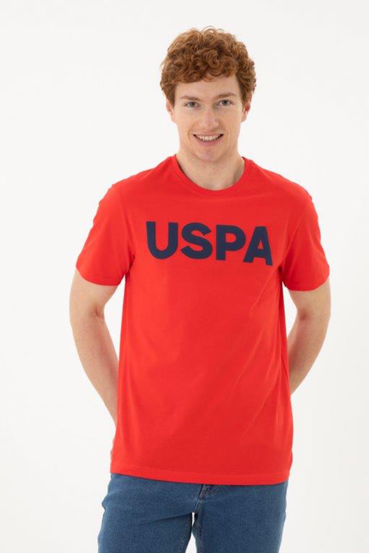 U.S. Polo Pamuklu Regular Fit Bisiklet Yaka Erkek T Shirt G081SZ0111795459 KIRMIZI