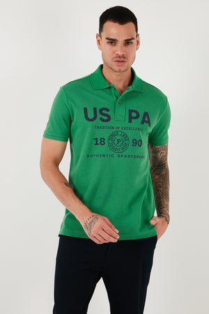 U.S. Polo Pamuklu Slim Fit Erkek Polo Yaka T Shirt G081SZ0111825274 YEŞİL