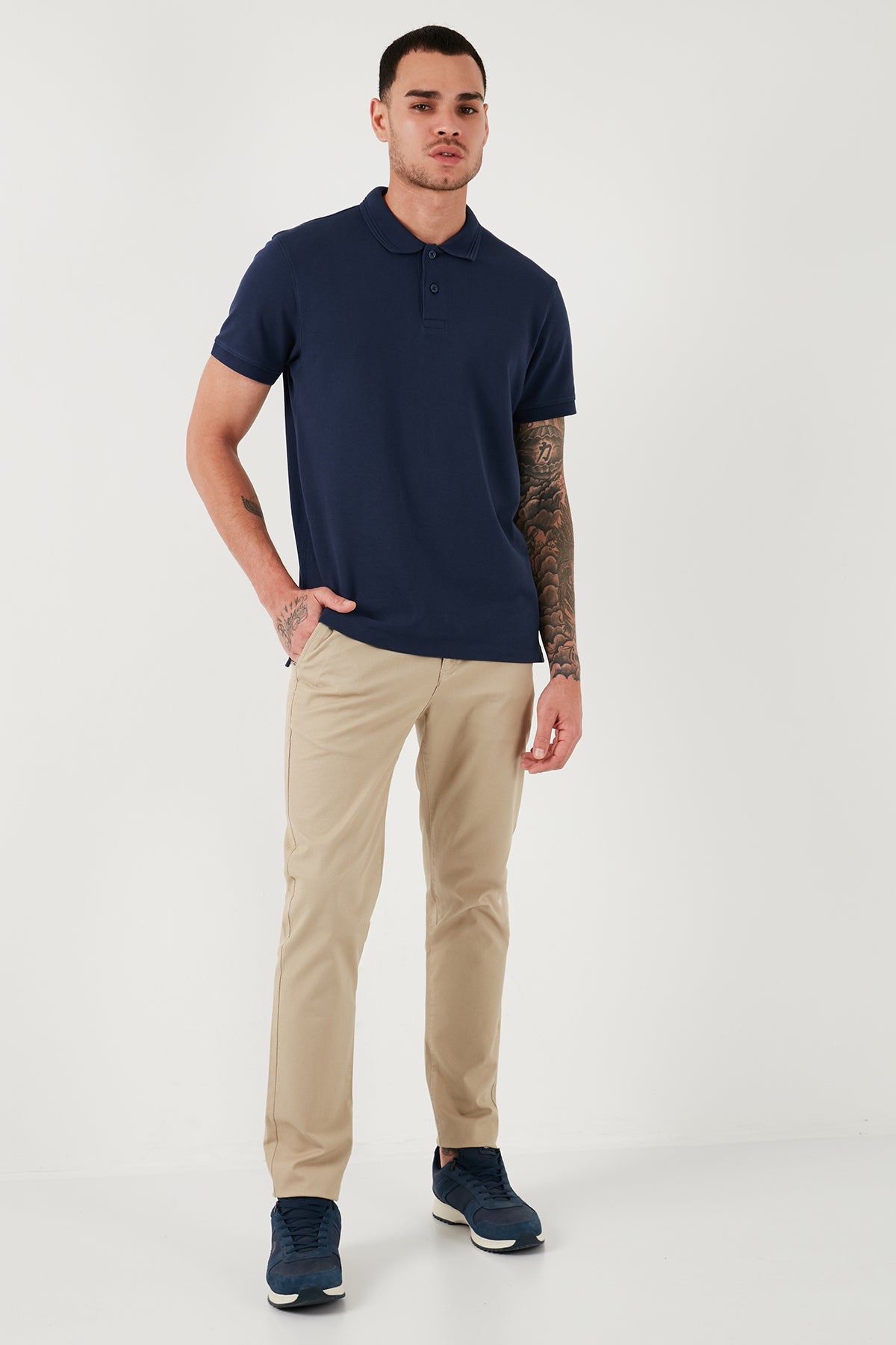 U.S. Polo Pamuklu Slim Fit Chino Erkek Pantolon G081SZ0781827278 Açık Haki