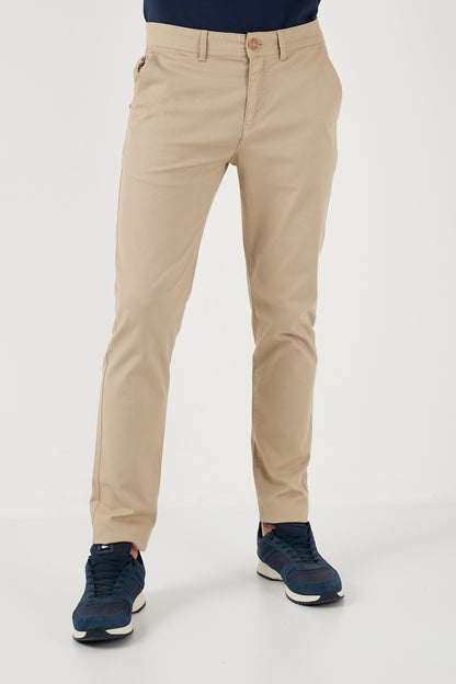 U.S. Polo Pamuklu Slim Fit Chino Erkek Pantolon G081SZ0781827278 Açık Haki