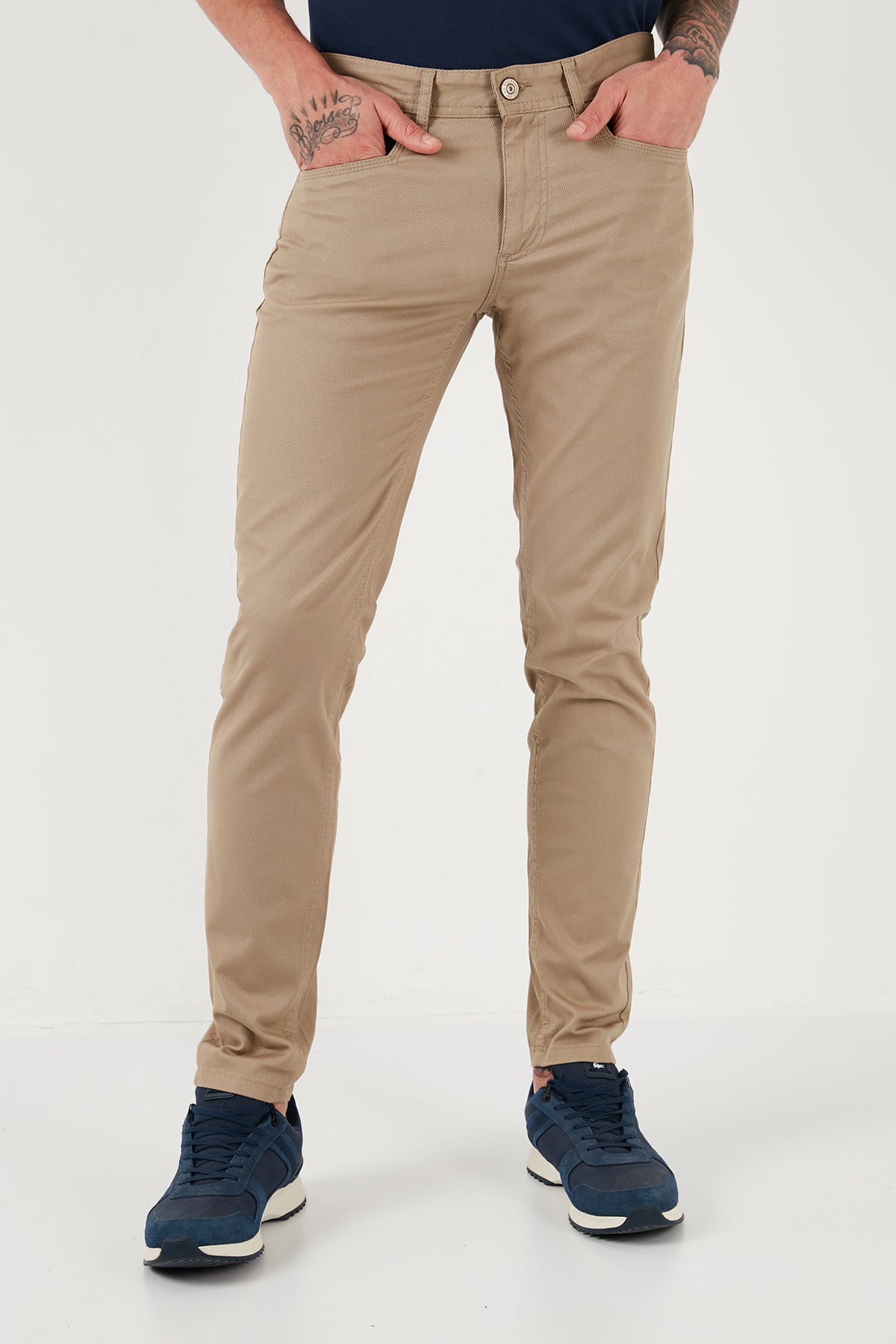 U.S. Polo Pamuklu Slim Fit Chino Erkek Pantolon G081SZ0781873679 HAKİ