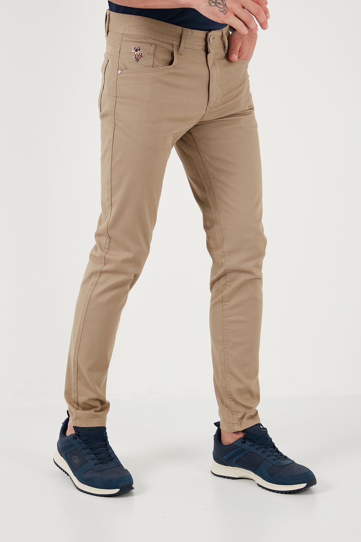 U.S. Polo Pamuklu Slim Fit Chino Erkek Pantolon G081SZ0781873679 HAKİ