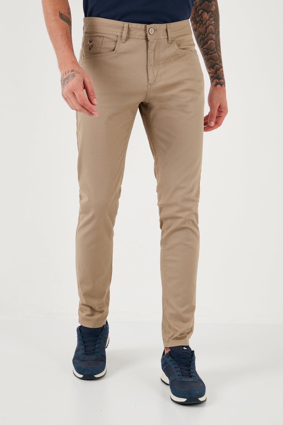 U.S. Polo Pamuklu Slim Fit Chino Erkek Pantolon G081SZ0781873679 HAKİ