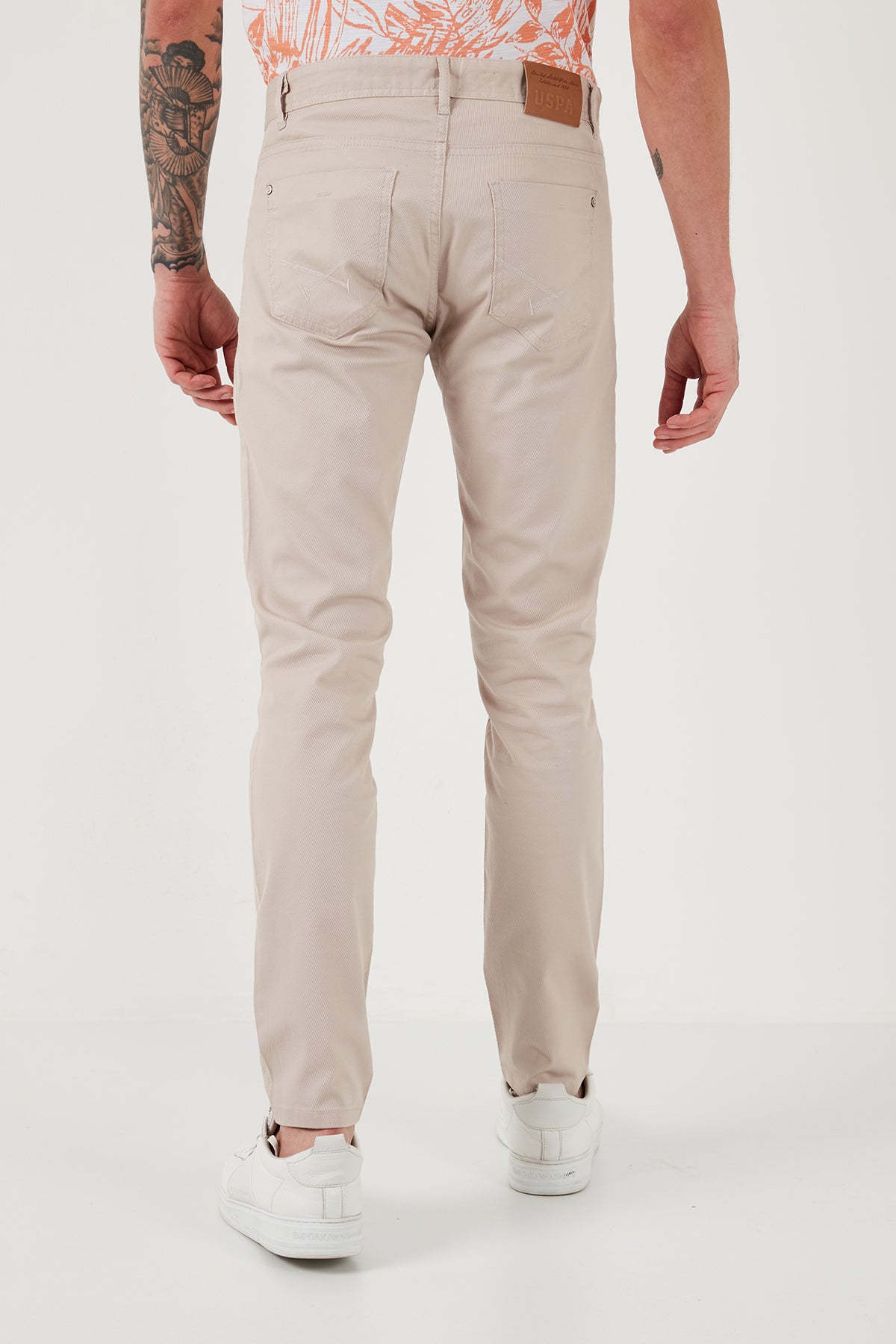 U.S. Polo Pamuklu Slim Fit Chino Erkek Pantolon G081SZ0781873679 TAŞ