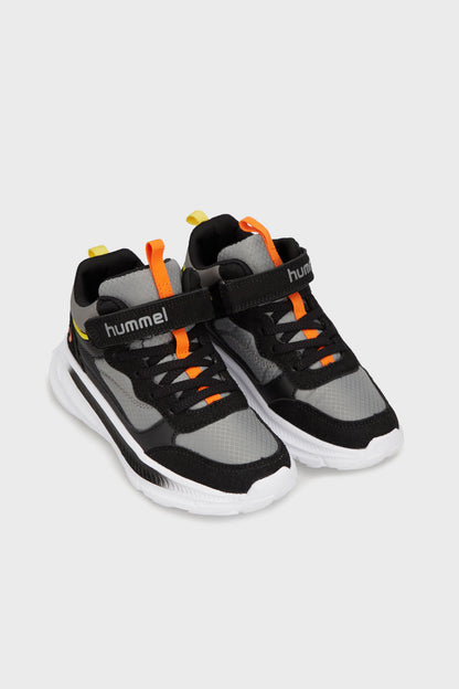 Hummel Logolu Kalın Tabanlı Cırtlı Sneaker Unisex Çocuk Ayakkabı 900556-2267 SİYAH-ANTRASİT