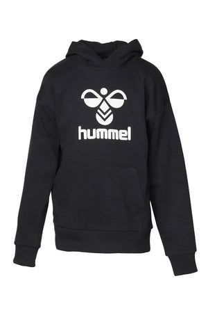 Hummel Logo Baskılı Pamuklu Regular Fit Kapüşonlu Unisex Çocuk Sweat 921578-2001 SİYAH