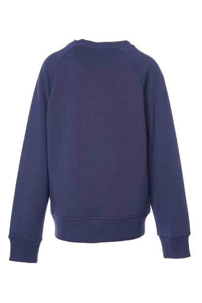 Hummel Desenli Pamuklu Regular Fit Bisiklet Yaka Unisex Çocuk Sweat 921913-7480 LACİVERT