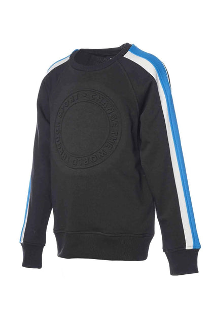 Hummel Logo Baskılı Pamuklu Regular Fit Bisiklet Yaka Unisex Çocuk Sweat 921989-2001 SİYAH