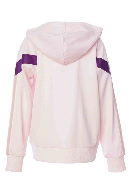 Hummel Logolu Regular Fit Kapüşonlu Unisex Çocuk Sweat 922026-9823 PEMBE